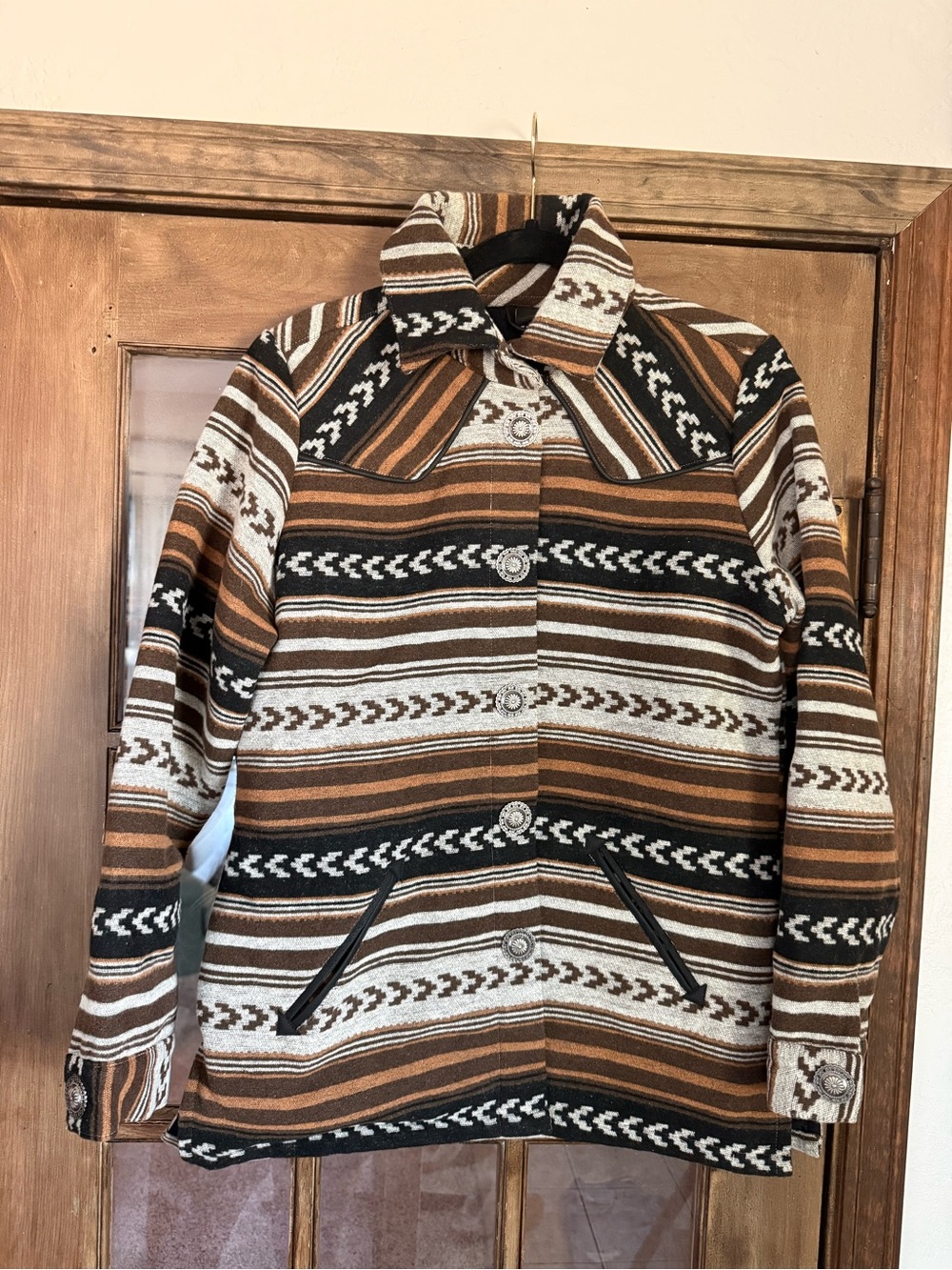 Brown Striped Women's Jacket